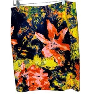 Betsy Johnson Floral Print Women's Skirt - Multicolor. Size XL.